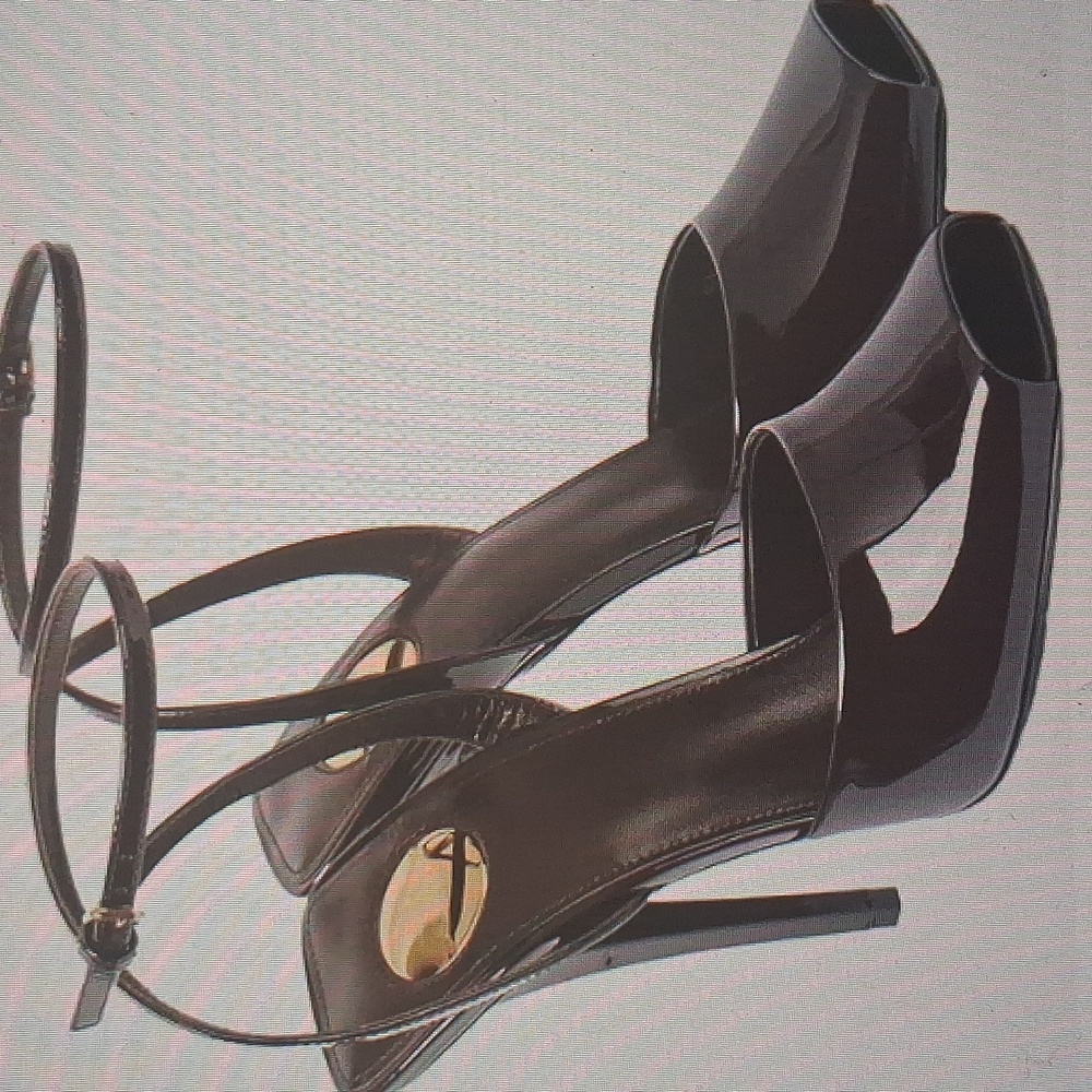 Elegant Black Peep-Toe Heels Size 9